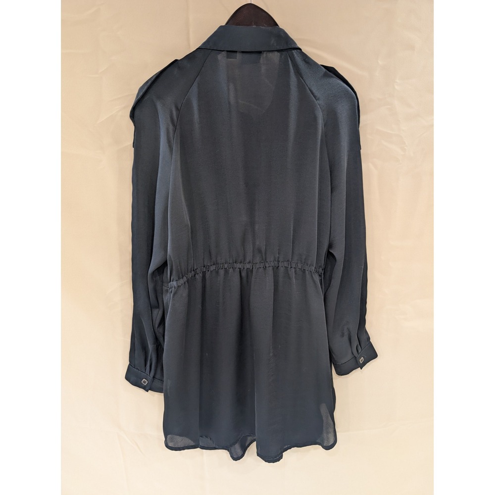 Tribal Black‎ Long Sleeve Button Down Tunic Blouse Women's Size 14 Collared - Picture 4 of 7